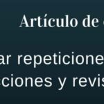 Artículo sobre la repetición de giros y frases en la traducción