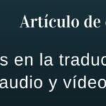 Sobre la traducción en formatos digitales